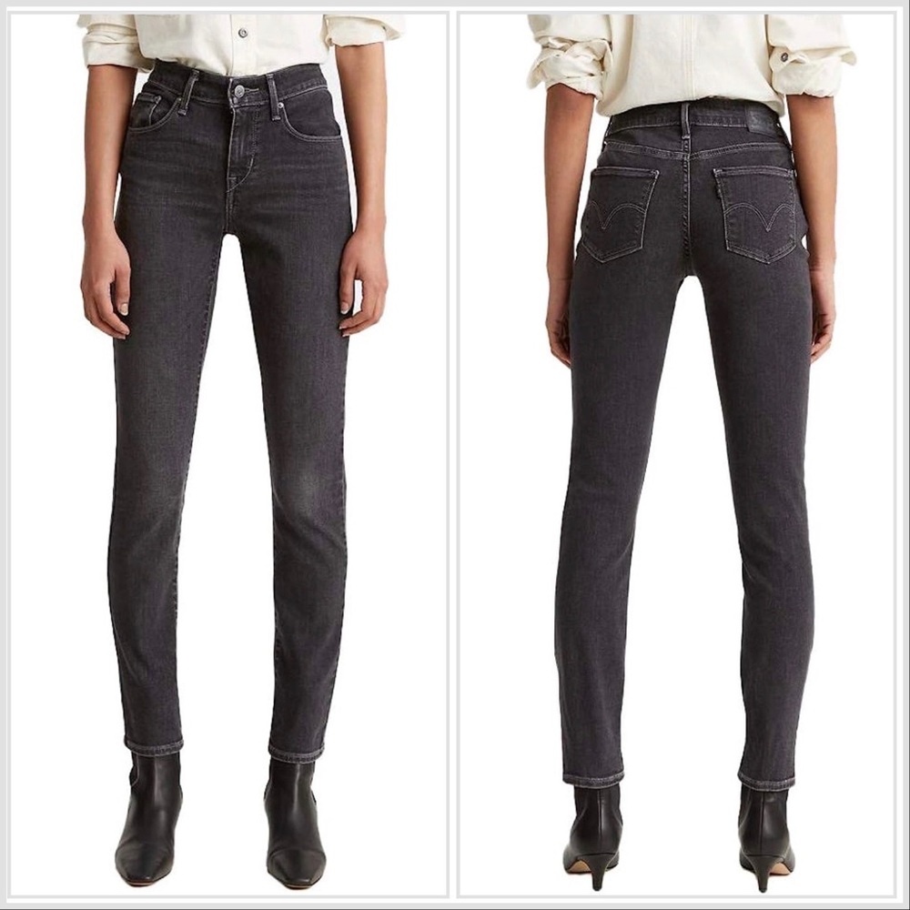 Levi’s Women’s Classic Mid Rise Skinny Jeans in Black Shore